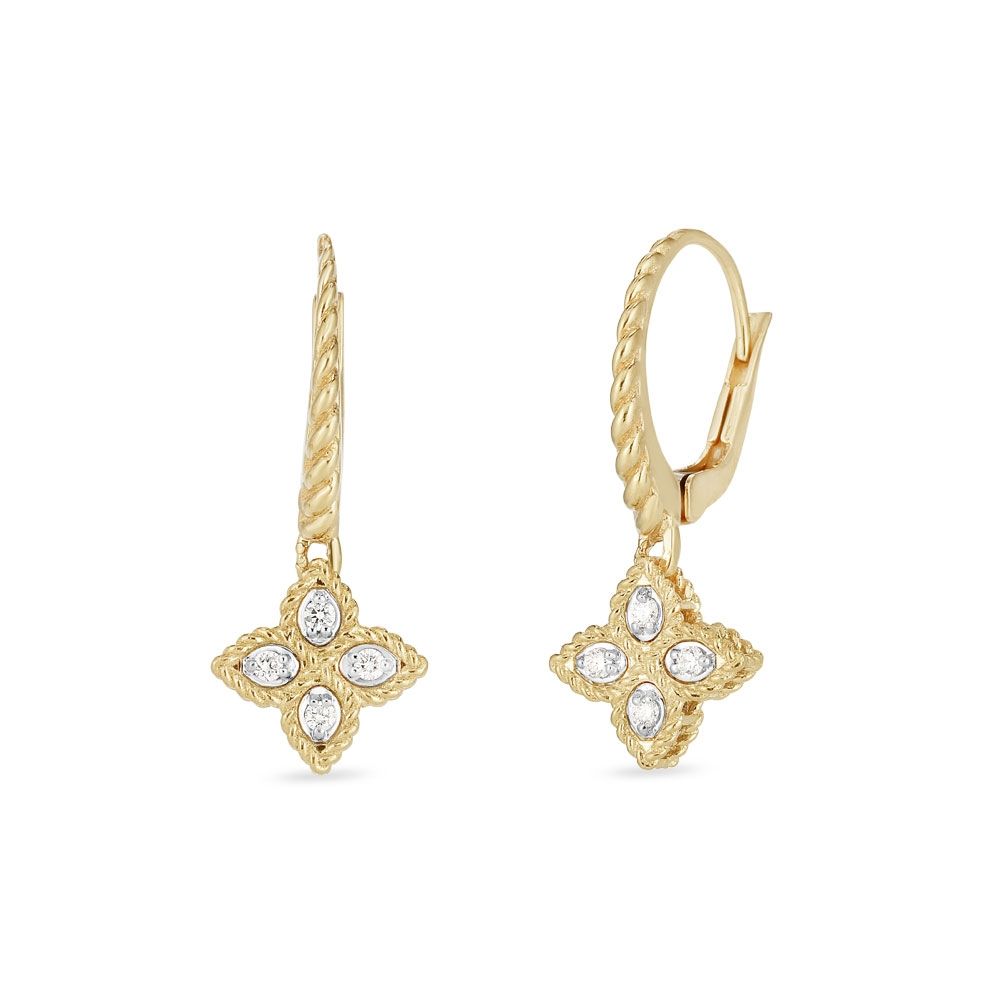 Roberto coin princess deals flower diamond earrings